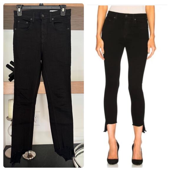 Rag & Bone 10 Inch Capris in Black - Picture 1 of 7